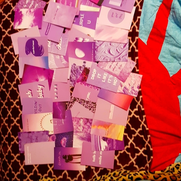 49 peace wall poster set purple - Picture 1 of 3